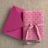 "Pink garnet Valentine colored vellum wrap for 5x7 card | pack of 10" - Invitation Jackets and Overlays in pink by Ivory Invitations