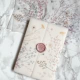 "Pink Wildflower Vellum Jacket for Wedding Invitations (10 Pack)" - Invitation Jackets and Overlays in clear by Carley Zuercher