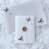 "Neutral Butterfly Vellum Jackets (10 pack)" - Invitation Jackets and Overlays in clear by Carley Zuercher