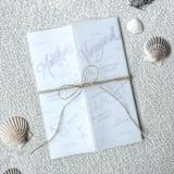"Martha's Vineyard Vellum Jackets | Set of 10 | Pink & Neutral Color Options" - Invitation Jackets and Overlays in multicolorassorted-colors by Megan Tendler