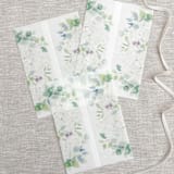 "White hydrangeas vellum warps for 5x7 invitations | Set of 10" - Invitation Jackets and Overlays in multicolorassorted-colors by Maria Ferrer G.