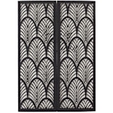 "Art Deco Great Gatsby Gatefold Laser Cut Wedding Cover for 5x7 Card  | Set of 10 | Envelopes Included" - Invitation Jackets and Overlays in black by Self Stationery