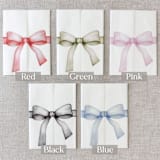 "Customizable color watercolor bow vellum jacket | Set of 10" - Invitation Jackets and Overlays in multicolorassorted-colors by Maria Ferrer G.