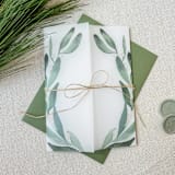 "Winter Berries Vellum Jacket | Set of 10" - Invitation Jackets and Overlays in green by Megan Tendler