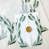 "Winter Berries Vellum Jacket | Set of 10" - Invitation Jackets and Overlays in green by Megan Tendler