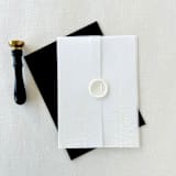 "White Ink Printed Pine Tree Vellum Jacket Wrap | Set of 10" - Invitation Jackets and Overlays in white by Eva Friesen
