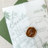 "La Quinta Vellum Jackets | Set of 10" - Invitation Jackets and Overlays in multicolorassorted-colors by Megan Tendler