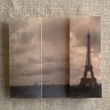 "Eiffel tower in Paris sunset printed vellum wrap for 5x7 card | pack of 10" - Invitation Jackets and Overlays in multicolor by Ivory Invitations