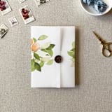 "Oranges Vellum Jacket for Wedding Invitations | For Petite 4.25x6" Invitations | Set of 10" - Invitation Jackets and Overlays in orange by Cotton and Bow