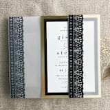 "Emma black lace printed vellum wrap for 5x7 card | pack of 10" - Invitation Jackets and Overlays in black by Ivory Invitations