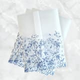 "French Blue Toile Vellum Jacket (Set of 10)" - Invitation Jackets and Overlays in blue by Caroline Russo