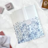 "French Blue Toile Vellum Jacket (Set of 10)" - Invitation Jackets and Overlays in blue by Caroline Russo