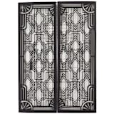 "Art Deco Great Gatsby Black Intricate Lasercut Gate  for 5x7 Card  | Set of 10 | Envelopes Included" - Invitation Jackets and Overlays in black by Self Stationery