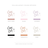 "Cape Cod Vellum Jackets | Set of 10 | Pink & Neutral Color Options" - Invitation Jackets and Overlays in multicolor by Megan Tendler
