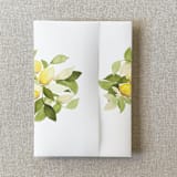 "Lemon Vellum Jacket for Wedding Invitations | A7 | Set of 10" - Invitation Jackets and Overlays in yellow by Cotton and Bow