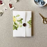 "Lemon Vellum Jacket for Wedding Invitations | A7 | Set of 10" - Invitation Jackets and Overlays in yellow by Cotton and Bow