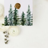 "Forest Tree Vellum Paper | Set of 10 Vellum Jackets" - Invitation Jackets and Overlays in green by Nikki Turner