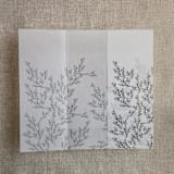 "Alice black botanic French toile leafy branch pattern printed vellum wrap for 5x7 card | pack of 10" - Invitation Jackets and Overlays in black by Ivory Invitations