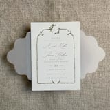 "Alba bolero-style vellum Jackets for 5x7 card | pack of 10" - Invitation Jackets and Overlays in white by Ivory Invitations