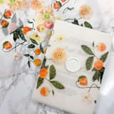 "Orange Floral Vellum Jacket (10 Pack)" - Invitation Jackets and Overlays in clear by Carley Zuercher