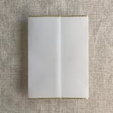"Aurelia dot gold trim vellum wrap for 5x7 cards | pack of 10" - Invitation Jackets and Overlays in gold by Ivory Invitations