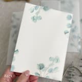 "Eucalyptus vellum wraps for invitations | Set of 10" - Invitation Jackets and Overlays in multicolorassorted-colors by Maria Ferrer G.