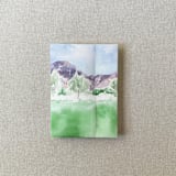 "Mountain Watercolor Vellum Jacket for Wedding Invitations | A7 | Set of 10" - Invitation Jackets and Overlays in multicolor by Cotton and Bow