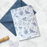 "Blue Chinoiserie Vellum Jackets (Set of 10)" - Invitation Jackets and Overlays in blue by Caroline Russo