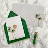"Simple Palm Tree Vellum Jacket for Wedding Invitations (10 Pack)" - Invitation Jackets and Overlays in clear by Carley Zuercher
