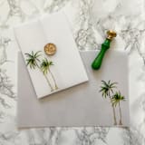 "Simple Palm Tree Vellum Jacket for Wedding Invitations (10 Pack)" - Invitation Jackets and Overlays in clear by Carley Zuercher