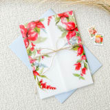 "Cascading Bougainvillea Vellum Jackets | Set of 10" - Invitation Jackets and Overlays in multicolor by Megan Tendler