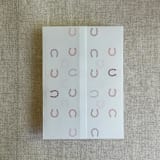 "Pink horseshoes vellum wrap for 5x7 card | pack of 10" - Invitation Jackets and Overlays in pink by Ivory Invitations