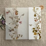 "Autumn harvest botanical garden vellum wrap for 5x7 card | pack of 10" - Invitation Jackets and Overlays in multicolor by Ivory Invitations