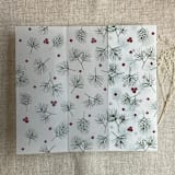 "Holly berries green pine leaves printed vellum wrap for 5x7 card | pack of 10" - Invitation Jackets and Overlays in green by Ivory Invitations