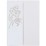 "White Metallic Laser Cut Jacket for 5x7 Card | Set of 10 | Envelopes Included" - Invitation Jackets and Overlays in white by Self Stationery