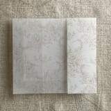 "Cashmere poppy floral toile printed vellum wrap for 5x7 card | pack of 10" - Invitation Jackets and Overlays in beige by Ivory Invitations