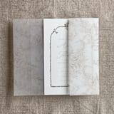 "Cashmere poppy floral toile printed vellum wrap for 5x7 card | pack of 10" - Invitation Jackets and Overlays in beige by Ivory Invitations