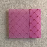 "Pink garnet bow colored vellum wrap for 5x7 card | pack of 10" - Invitation Jackets and Overlays in pink by Ivory Invitations