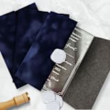 "Navy Velvet Invitation Jacket For 5 x 7 Cards (Set of 10)" - Invitation Jackets and Overlays in blue by Caroline Russo