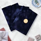 "Navy Velvet Invitation Jacket For 5 x 7 Cards (Set of 10)" - Invitation Jackets and Overlays in blue by Caroline Russo