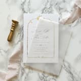 "5x7 Vellum Overlay for Wedding Invitation (25 Pack)" - Invitation Jackets and Overlays in clear by Carley Zuercher