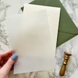 "5x7 Vellum Overlay for Wedding Invitation (25 Pack)" - Invitation Jackets and Overlays in clear by Carley Zuercher