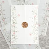 "Blush wildflowers vellum wraps for 5x7 invitations | Set of 10" - Invitation Jackets and Overlays in multicolorassorted-colors by Maria Ferrer G.