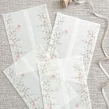 "Blush wildflowers vellum wraps for 5x7 invitations | Set of 10" - Invitation Jackets and Overlays in multicolorassorted-colors by Maria Ferrer G.