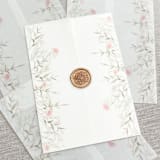 "Blush wildflowers vellum wraps for 5x7 invitations | Set of 10" - Invitation Jackets and Overlays in multicolorassorted-colors by Maria Ferrer G.