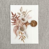 "Fall florals vellum wrap for A7 (5"x7") invitations | Set of 10" - Invitation Jackets and Overlays in multicolorassorted-colors by Maria Ferrer G.