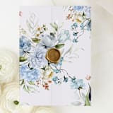 "Lovely in Blue | Pack of 10 Floral Vellum Jackets" - Invitation Jackets and Overlays in blue by Nikki Turner