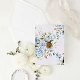 "Lovely in Blue | Pack of 10 Floral Vellum Jackets" - Invitation Jackets and Overlays in blue by Nikki Turner