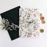 "Red wild berries leafy branches printed vellum wrap for 5x7 card | pack of 10" - Invitation Jackets and Overlays in multicolor by Ivory Invitations