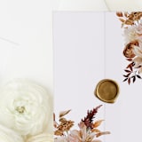 "Falling in Autumn | Set of 10 Floral Vellum Jackets" - Invitation Jackets and Overlays in clear by Nikki Turner
